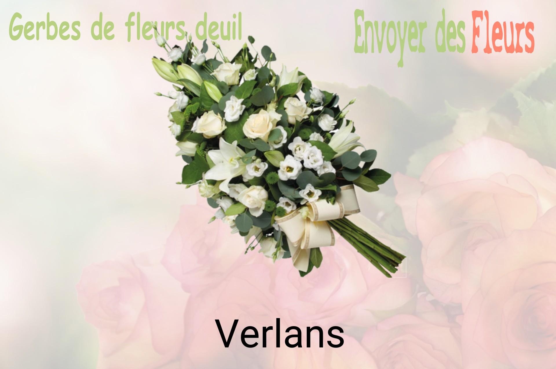 Gerbe de fleurs de deuil livrée à Verlans